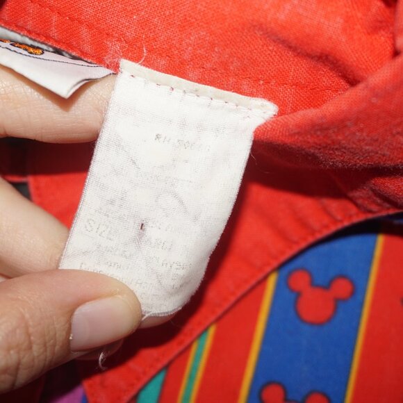 Vintage 80s Disney Mickey Mouse Western Shirt XL - Picture 10 of 12